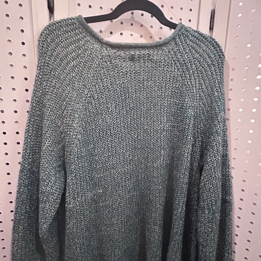 SONOMA Goods For Life Teal Marled Knit Sweater Plus Size 2X - Picture 6 of 8